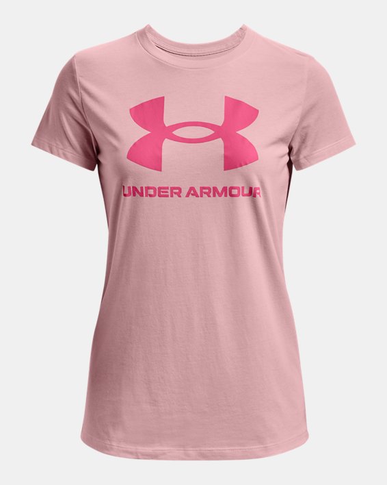 Women's UA Sportstyle Graphic Short Sleeve, Pink, pdpMainDesktop image number 4